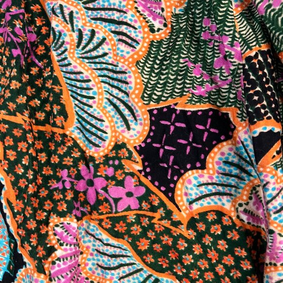Vintage Super Wide Leg Floral Pattern Hand Made Pants XS - Picture 2 of 15